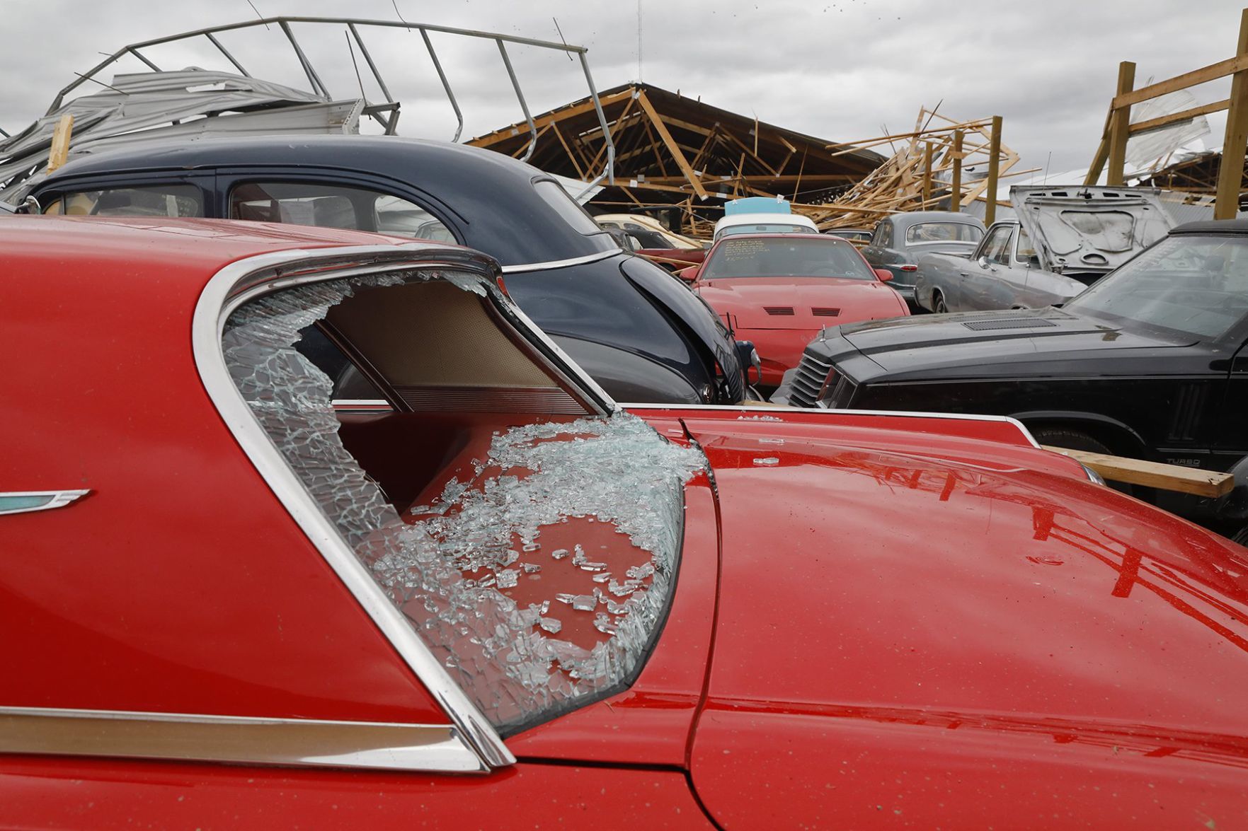 Country Classic Cars in Staunton is damaged - again